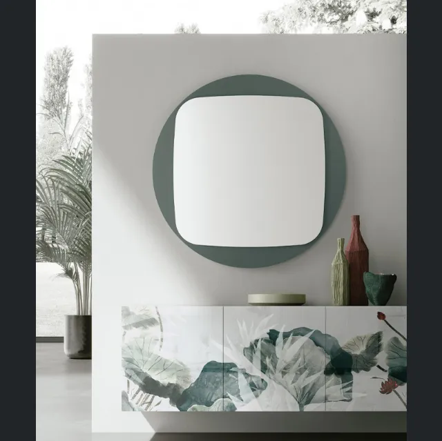 Specchio Space con cornice in vetro di Target Point