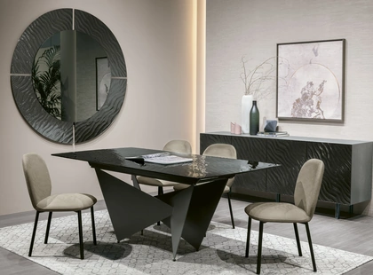 Specchiera Altea con cornice in vetro ondulato di Target Point