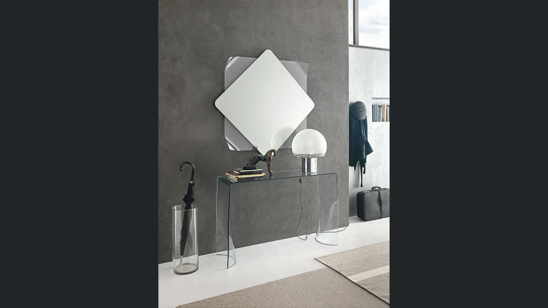 Specchio Lynx in vetro curvato di Target Point