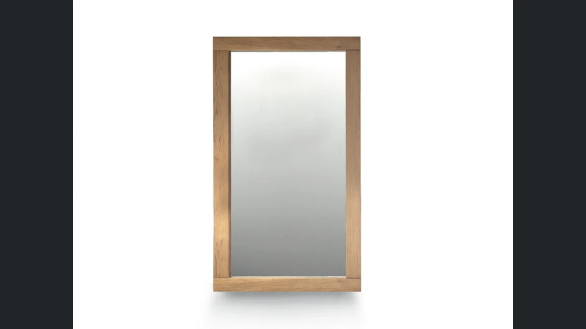 Specchio Quadra con cornice in massello di rovere di Devina Nais