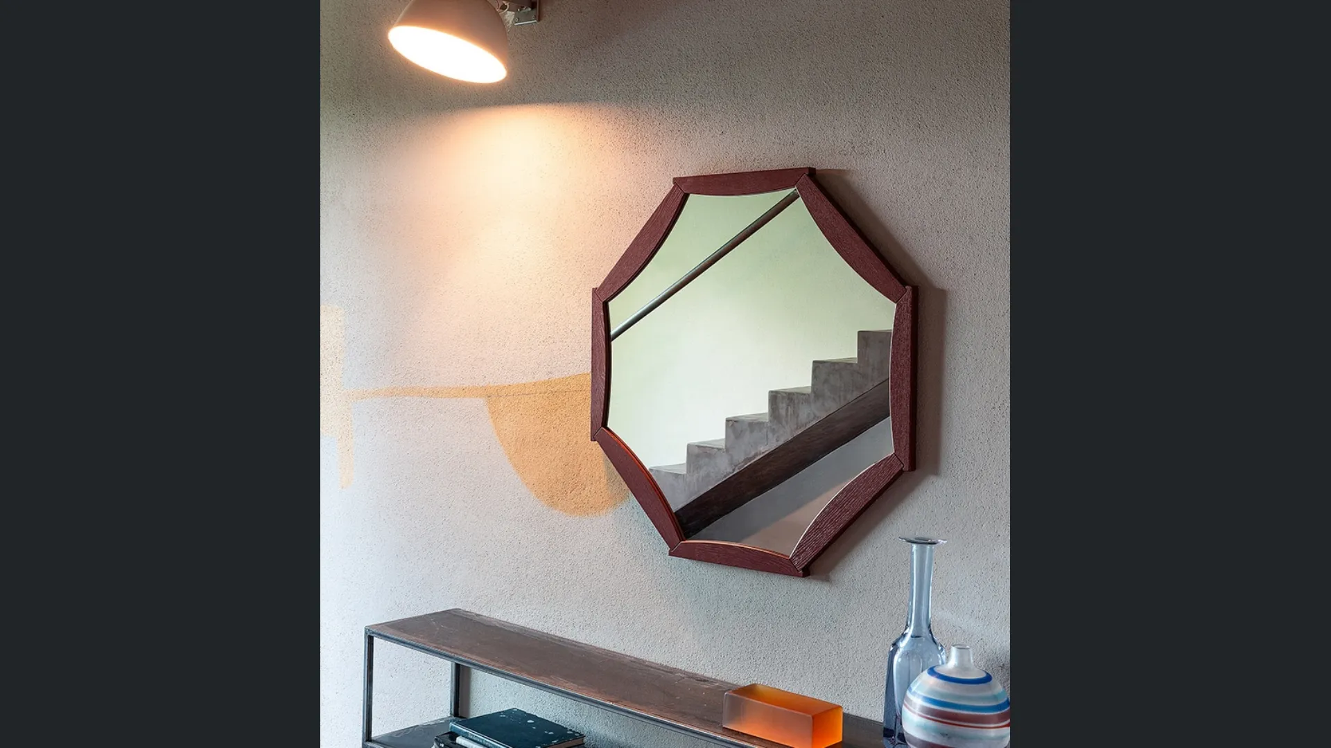 Specchio Sunflower con cornice in Rovere di Devina Nais