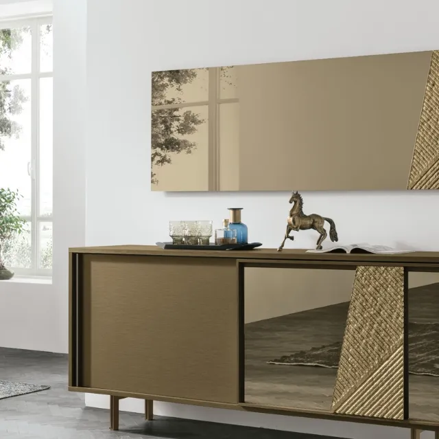 Specchiera in vetro curvato Bronzo Iside di Target Point