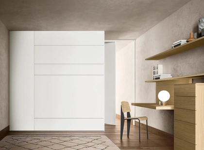 Armadio battente Alterna SM2011 con modulo letto di Zalf