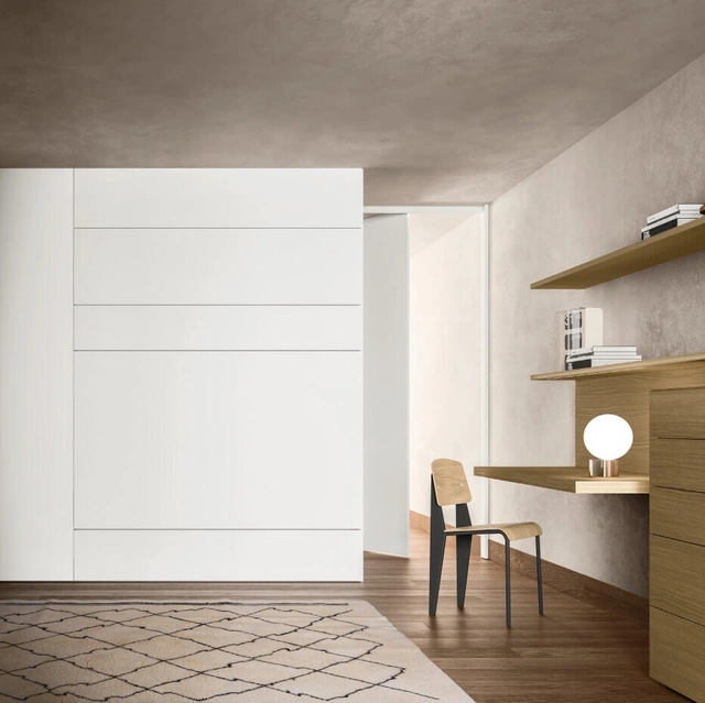 Armadio battente Alterna SM2011 con modulo letto di Zalf