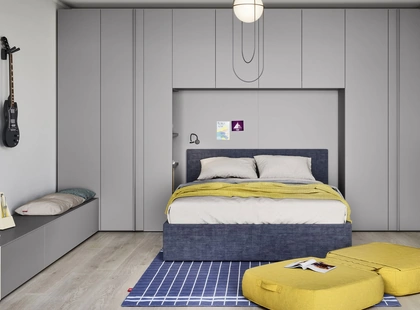 Cameretta a ponte con letto matrimoniale Arial di Nidi