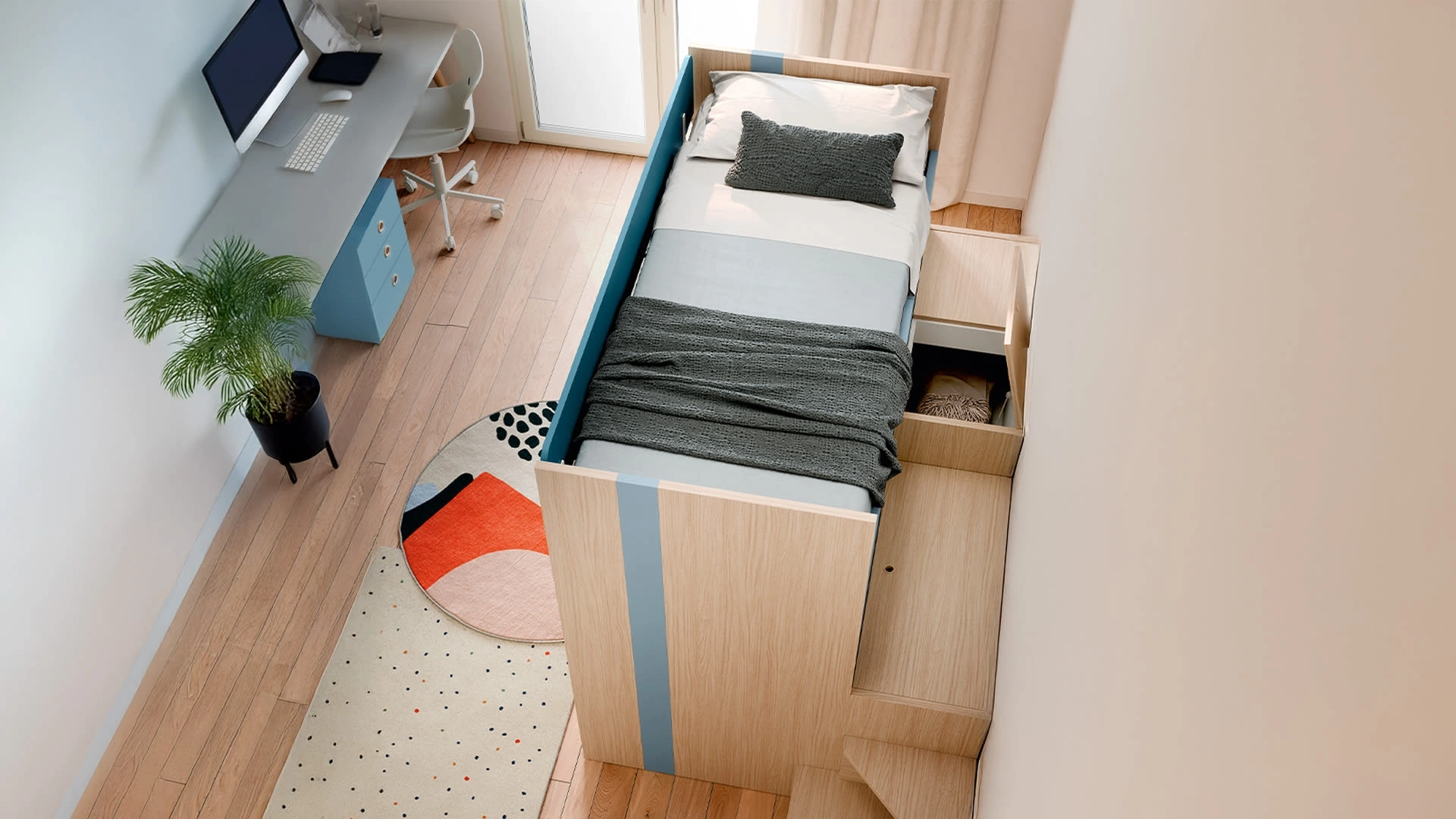 Cameretta con letti a castello Lila di Nidi