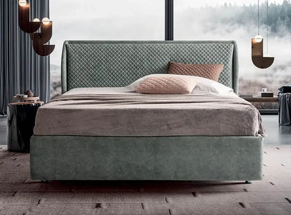 Letto imbottito Calipè di Rigosalotti
