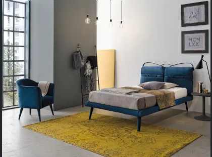 Letto Corfù alla Francese in tessuto con testiera di Target Point