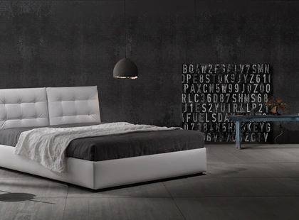 Letto in vellutino imbottito Zoè Quattro Ring 28 di Excò