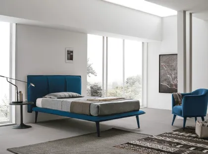 Letto in tessuto con testiera trapuntata Itaca alla Francese di Target Point