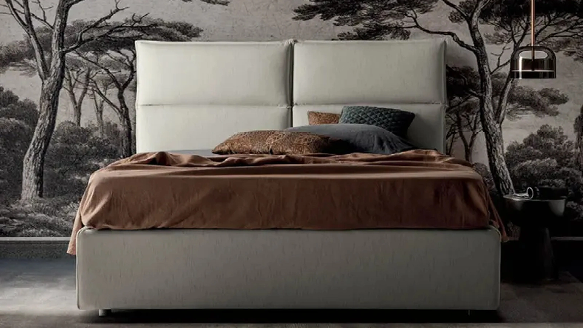 Letto matrimoniale con contenitore Megan di Rigosalotti