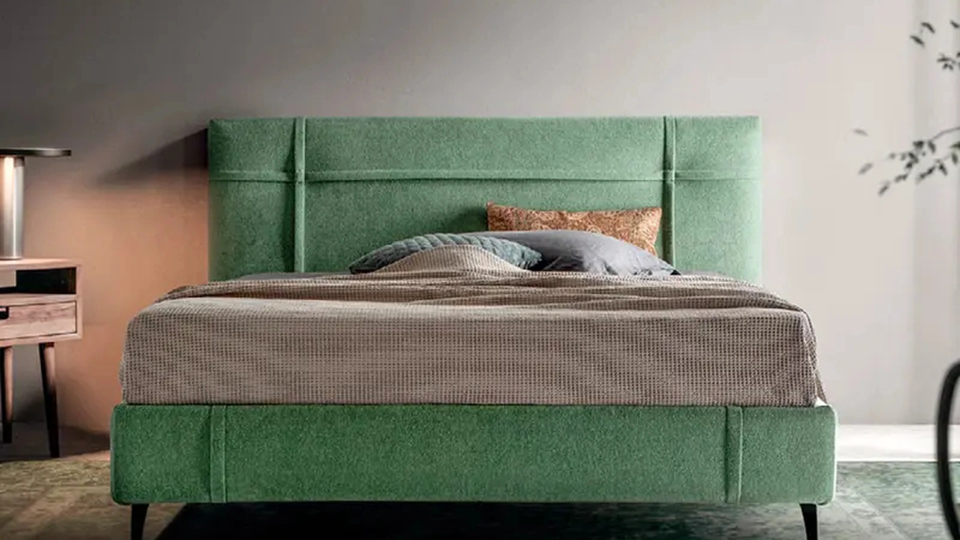 Letto imbottito Valky di Rigosalotti