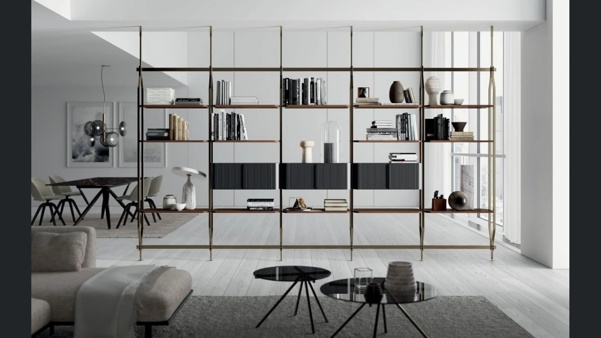 Libreria Charlotte a soffitto 3 di Bontempi