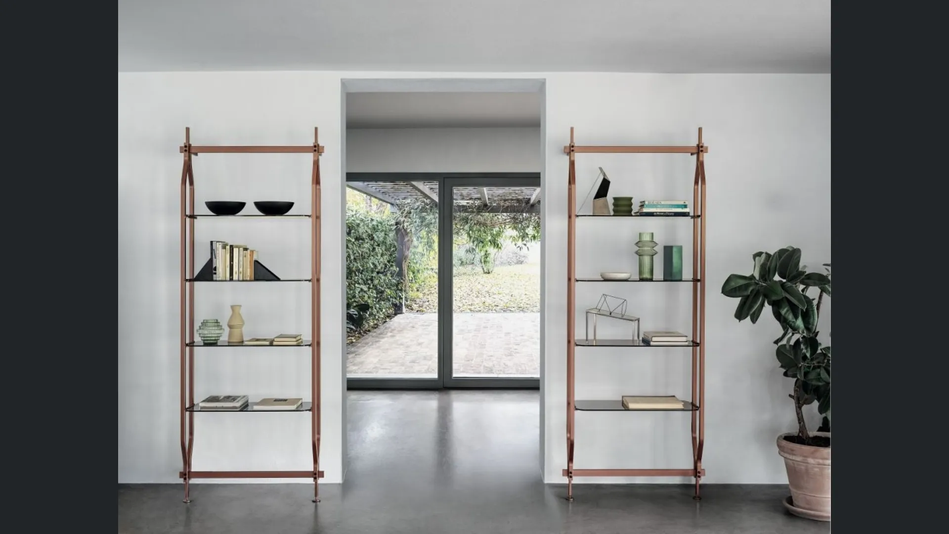 Libreria Charlotte a parete 2 di Bontempi