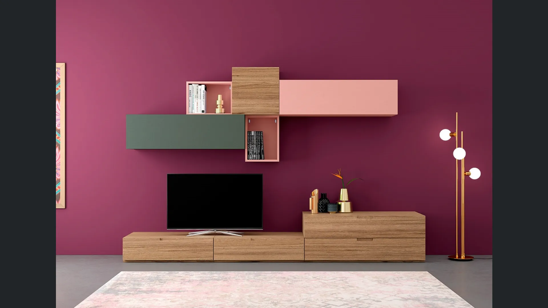 Parete attrezzata Zero 16 L10 di Devina Nais