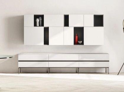 Parete Attrezzata SpaceMakers day Grip di Zalf