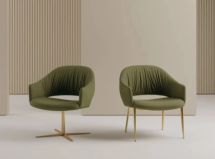 Poltroncina Nova in tessuto imbottito di Bontempi