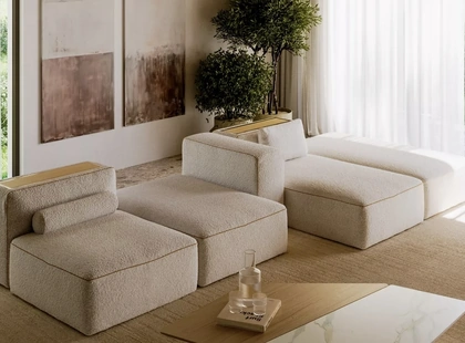 Divano componibile Blake in tessuto di Bontempi