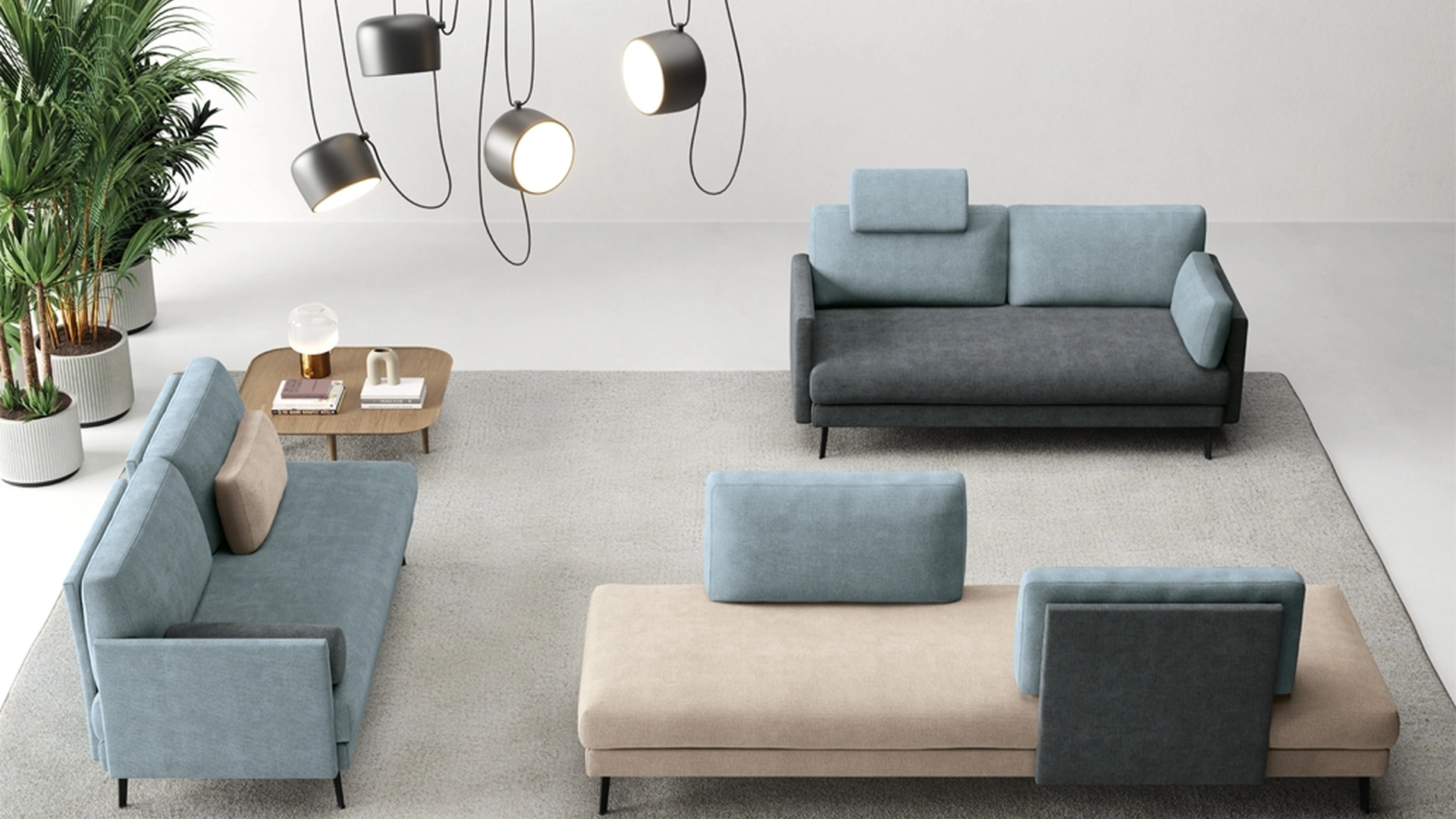 Salotto modulare Komposs di Rigosalotti