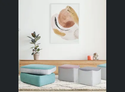 Pouf contenitore rettangolare Deejay di Aerre