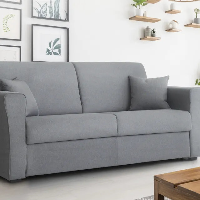 Divano letto in tessuto grigio Rubino di Aerre
