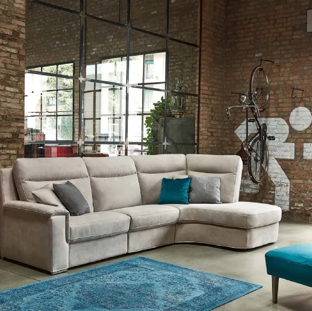 Divano angolare in microfibra VALENCIA COMFORT di Rosini Divani