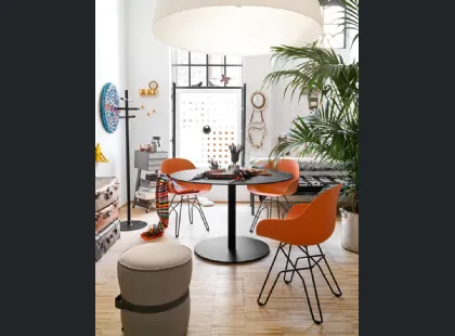 Tavolo rotondo in laminato stratificato con base in metallo Cocktail di Connubia