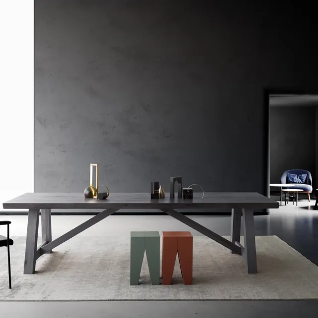 Tavolo Master in legno massello di Rovere di Devina Nais