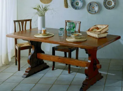 Tavolo rettangolare 356 in legno massello di Paganelli