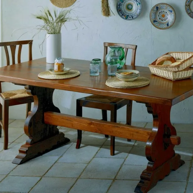 Tavolo rettangolare 356 in legno massello di Paganelli