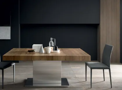 Tavolo allungabile con top in legno Tower Maxi di Altacom