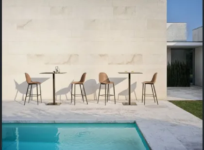 Tavolo con piano quadrato Alter alto Outdoor di Bontempi