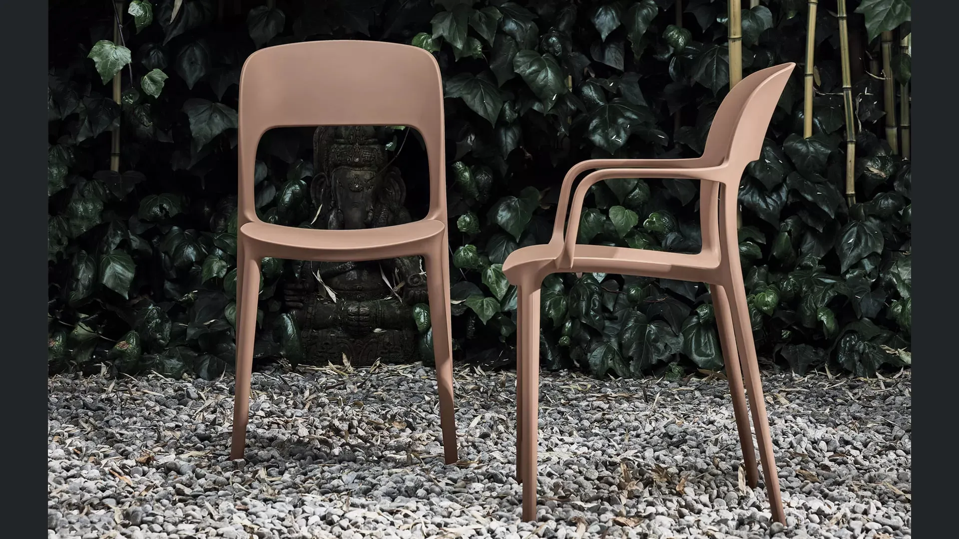 Sedia da giardino impilabile Gipsy Outdoor in polipropilene e fibra di vetro di Bontempi